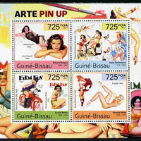 Guinea - Bissau 2011 Pin Up Art perf sheetlet containing 4 values unmounted mint