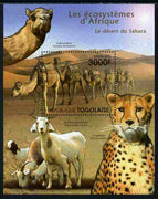 Togo 2011 Ecosystem of Africa - Animals of the Sahara Desert perf s/sheet unmounted mint