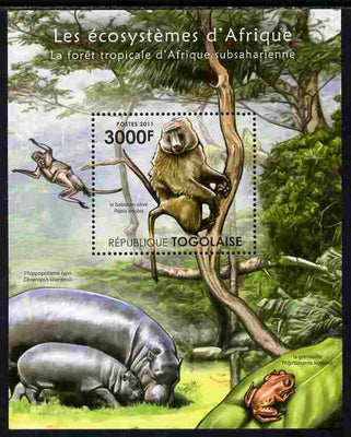 Togo 2011 Ecosystem of Africa - Animals of the Sub-Sahara Desert perf s/sheet unmounted mint