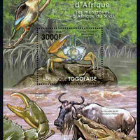 Togo 2011 Ecosystem of Africa - Animals of the South African Mangrove perf s/sheet unmounted mint