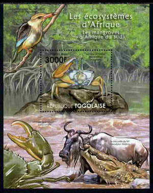 Togo 2011 Ecosystem of Africa - Animals of the South African Mangrove perf s/sheet unmounted mint