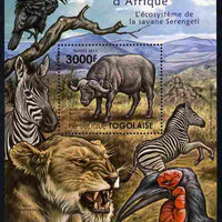 Togo 2011 Ecosystem of Africa - Animals of the Serengeti perf s/sheet unmounted mint