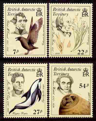 British Antarctic Territory 1985 Early Naturalists set of 4 unmounted mint SG 143-46