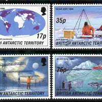 British Antarctic Territory 1996 Scientific Committee on Antarctic Research perf set of 4 unmounted mint SG 260-63