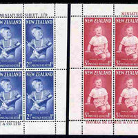 New Zealand 1963 Health - Prince Andrew perf set of 2 m/sheets unmounted mint, SG MS 816a