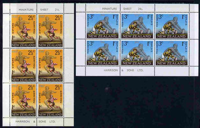 New Zealand 1967 Health - Rugby set of 2 m/sheets unmounted mint, SG MS 869