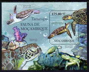 Mozambique 2011 Turtles perf m/sheet containing octagonal shaped value unmounted mint