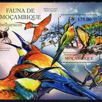 Mozambique 2011 Bee Eaters perf m/sheet containing octagonal shaped value unmounted mint