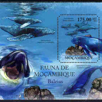 Mozambique 2011 Whales perf m/sheet containing octagonal shaped value unmounted mint