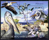 Mozambique 2011 Pelicans perf m/sheet containing octagonal shaped value unmounted mint