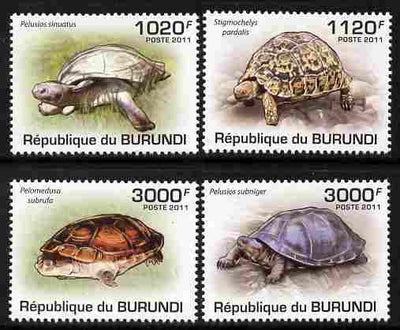 Burundi 2011 Turtles perf set of 4 values unmounted mint