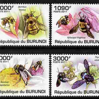 Burundi 2011 Bees perf set of 4 values unmounted mint