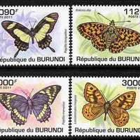 Burundi 2011 Butterflies perf set of 4 values unmounted mint