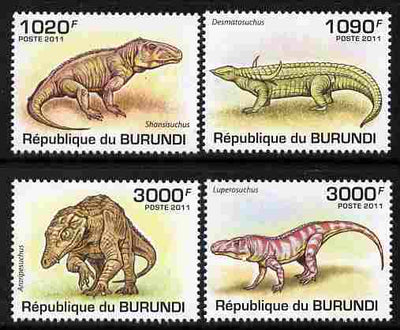Burundi 2011 Crocodiles perf set of 4 values unmounted mint