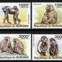 Burundi 2011 Primates perf set of 4 values unmounted mint