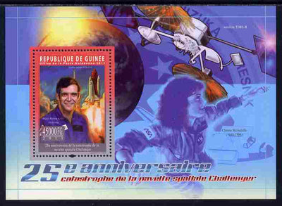 Guinea - Conakry 2011 25th Anniversary of Challenger Space Shuttle Disaster perf s/sheet unmounted mint Michel BL 1971