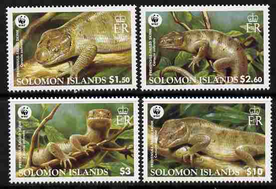 Solomon Islands 2005 WWF - Prehensile-Tailed Skink perf set of 4 unmounted mint SG 1162-65