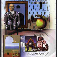 Mozambique 2011 Paintings of Rene Magritte perf s/sheet containing octagonal shaped value unmounted mint