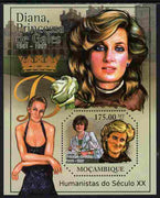 Mozambique 2011 Diana Princess of Wales perf s/sheet containing octagonal shaped value unmounted mint