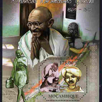 Mozambique 2011 Mahatma Gandhi perf s/sheet containing octagonal shaped value unmounted mint
