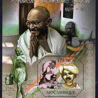 Mozambique 2011 Mahatma Gandhi perf s/sheet containing octagonal shaped value unmounted mint
