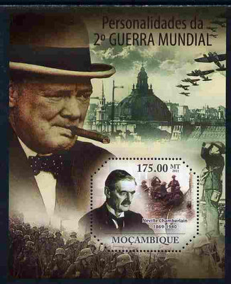 Mozambique 2011 Personalities of WW2 perf s/sheet containing octagonal shaped value unmounted mint