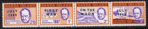 Sanda Island 1969 Churchill set of 4 opt'd Moon Landing unmounted mint