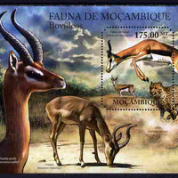 Mozambique 2011 Antelopes perf s/sheet containing octagonal shaped value unmounted mint
