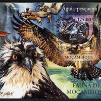 Mozambique 2011 Osprey perf s/sheet containing octagonal shaped value unmounted mint