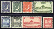 Pakistan 1949-53 Redrawn definitive set complete 8 values mounted mint SG 44-51