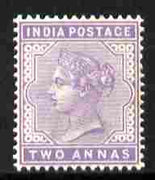 India 1900-02 QV 2a pale violet unmounted mint SG 116