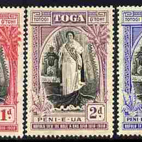 Tonga 1938 20th Anniversary of Accession set of 3 mounted mint SG 71-73