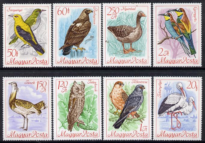 Hungary 1968 Bird Protection perf set of 8 unmounted mint, SG 2346-53