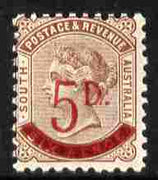 South Australia 1891-93 Surcharged 5d on 6d pale brown mounted mint SG 230