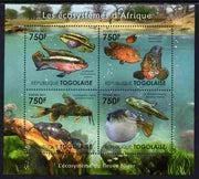 Togo 2011 Ecosystem of Africa - The Niger River perf sheetlet containing 4 values unmounted mint