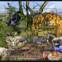 Togo 2011 Ecosystem of Africa - The Great Rift perf sheetlet containing 4 values unmounted mint