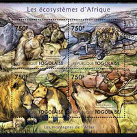 Togo 2011 Ecosystem of Africa - The Atlas Mountains perf sheetlet containing 4 values unmounted mint