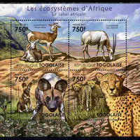 Togo 2011 Ecosystem of Africa - The Sahel Region perf sheetlet containing 4 values unmounted mint