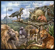 Togo 2011 Ecosystem of Africa - The Highlands of Ethiopia perf sheetlet containing 4 values unmounted mint