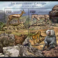 Togo 2011 Ecosystem of Africa - The Horn of Africa perf sheetlet containing 4 values unmounted mint