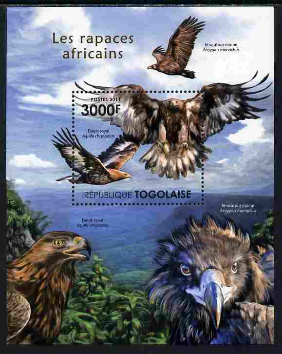 Togo 2011 Raptors of Africa perf s/sheet unmounted mint