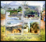 Togo 2011 Landscapes of Togo perf sheetlet containing 4 values unmounted mint