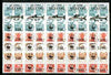 Dikson Isle - WWF Fishes opt set of 25 values, each design opt'd on,block of 4,Russian defs (total 100 stamps) unmounted mint