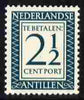 Netherlands Antilles 1952 Postage Due 2.5c blue-green unmounted mint, SG D336 (Blocks available price pro-rata)