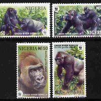 Nigeria 2008 WWF - Gorilla perf set of 4 unmounted mint