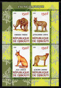 Djibouti 2011 African Fauna - Big Cats perf sheetlet containing 4 values unmounted mint