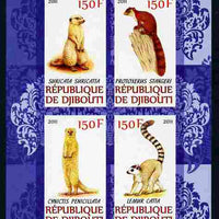 Djibouti 2011 African Fauna - Rodents imperf sheetlet containing 4 values unmounted mint