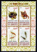 Djibouti 2011 Fauna of the Sea Shore perf sheetlet containing 4 values unmounted mint