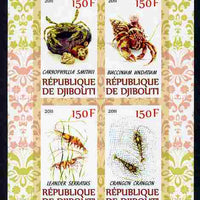 Djibouti 2011 Fauna of the Sea Shore imperf sheetlet containing 4 values unmounted mint