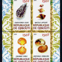 Djibouti 2011 Shells #1 perf sheetlet containing 4 values unmounted mint